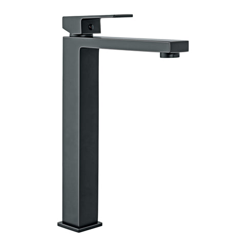 Monomando alto para lavabo, negro, FOSET KUBO | KUM-46M | 44210