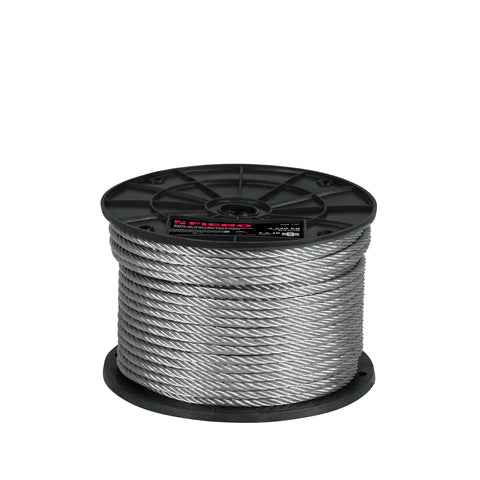 Metro de cable flexible 1/4' de acero 7x19 hilos, 75 m | CAB-1/4F | 44213