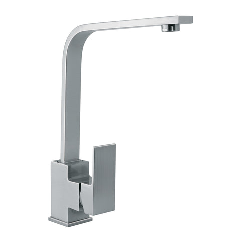 Monomando cuello alto para fregadero, satín, FOSET KUBO | KUF-83N | 44215
