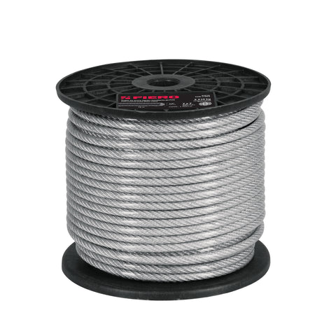 Metro de cable rígido 1/16' acero 7x7 recubierto PVC, 75 m | CAB-1/16RX | 44220
