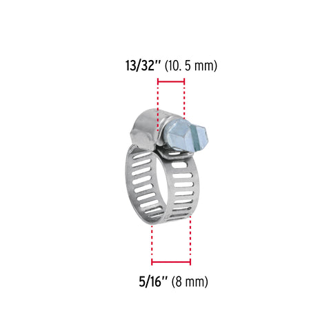 Bolsa c/10 abrazaderas mini sin fin reforzadas #4, 3/8-5/8' | AB-04 | 44230