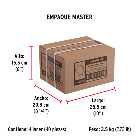 Bolsa c/10 abrazaderas mini sin fin reforzadas #4, 3/8-5/8' | AB-04 | 44230