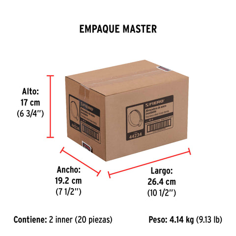Bolsa c/10 abrazaderas sin fin reforzadas # 8, 5/8 - 7/8' | AB-8 | 44234