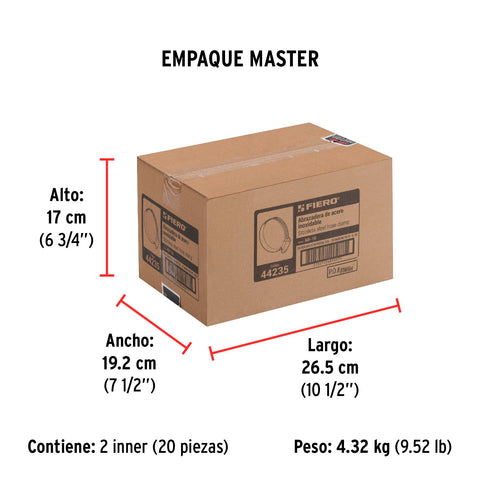 Bolsa c/10 abrazaderas sin fin reforzadas #10, 3/4 - 1-1/16' | AB-10 | 44235