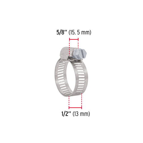 Bolsa c/10 abrazaderas sin fin reforzadas # 12, 5/8 - 1-1/4' | AB-12 | 44236