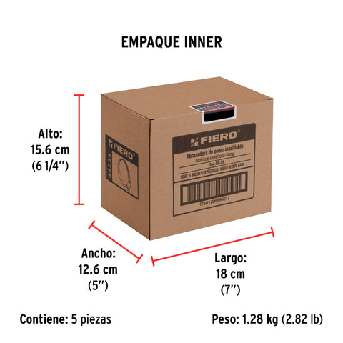Bolsa c/10 abrazaderas sin fin reforzadas # 24, 1-1/4 - 2' | AB-24 | 44239