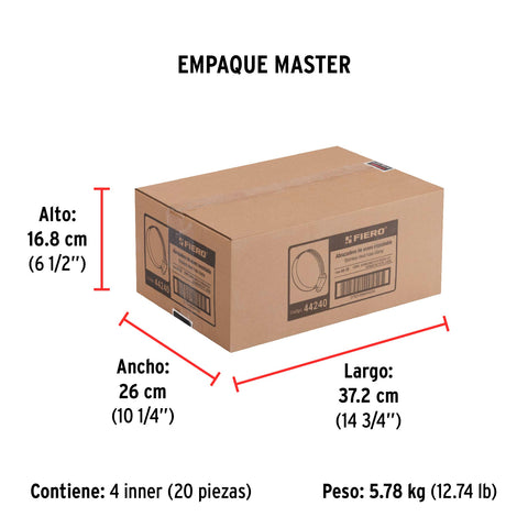 Bolsa c/10 abrazaderas sin fin reforzadas #28, 1-1/2 -2-1/4' | AB-28 | 44240