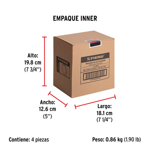 Bolsa c/5 abrazaderas sin fin reforzadas #60, 3-5/16-4-1/4' | AB-60 | 44248