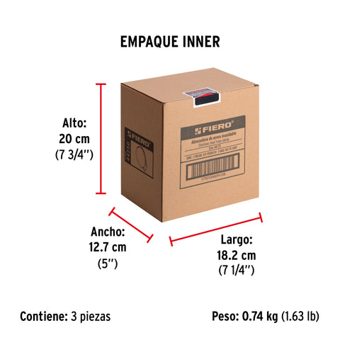 Bolsa c/5 abrazaderas sin fin reforzadas #72, 4-1/8 - 5' | AB-72 | 44250