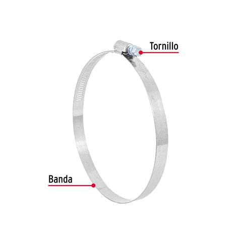 Bolsa c/5 abrazaderas sin fin reforzadas #80, 4-5/8 - 5-1/2' | AB-80 | 44251