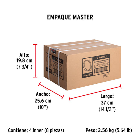 Bolsa c/5 abrazaderas sin fin reforzadas #80, 4-5/8 - 5-1/2' | AB-80 | 44251