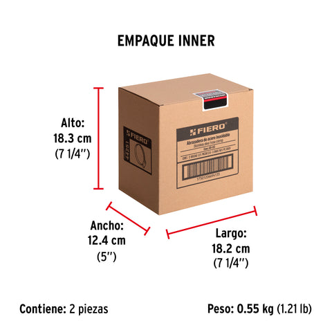 Bolsa c/5 abrazaderas sin fin reforzadas #80, 4-5/8 - 5-1/2' | AB-80 | 44251