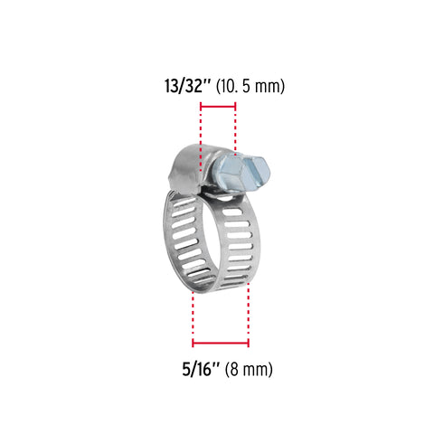 Bolsa c/10 abrazaderas mini sin fin reforzadas #3, 1/4'-5/8' | AB-03 | 44255
