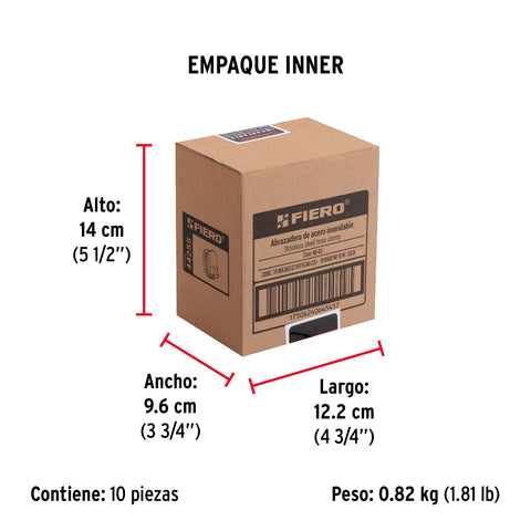 Bolsa c/10 abrazaderas mini sin fin reforzadas #3, 1/4'-5/8' | AB-03 | 44255