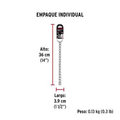 Collar de entrenamiento para perro, 55 cm, eslabón 3.5 mm | CACA-35 | 44292
