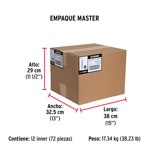 Bolsa con 100 pijas #6 x 2' multiusos, FIERO | PIJ-650 | 44341