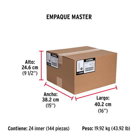 Bolsa con 100 pijas #8 x 3/4' multiusos, FIERO | PIJ-819 | 44342