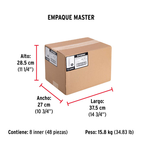 Bolsa con 100 pijas #8 x 2' multiusos, FIERO | PIJ-850 | 44347