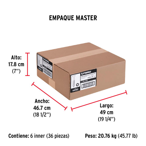Bolsa con 100 pijas #10 x 3' multiusos, FIERO | PIJ-1075 | 44352