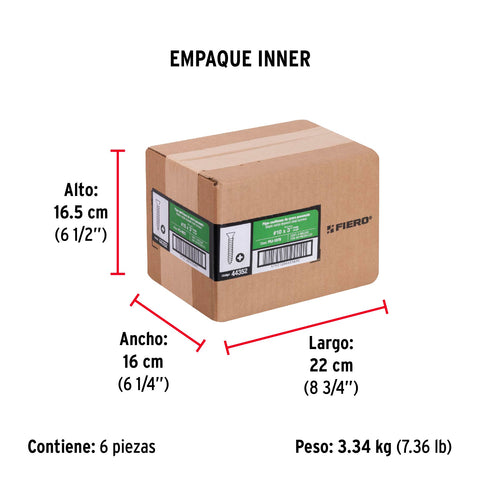 Bolsa con 100 pijas #10 x 3' multiusos, FIERO | PIJ-1075 | 44352