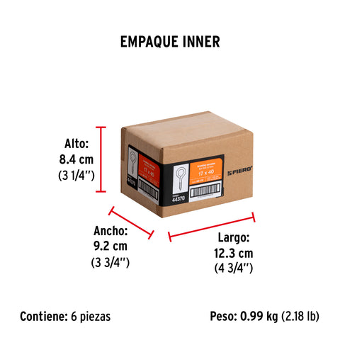 Bolsa con 144 armellas cerradas de 17 x 40, FIERO | AR-17C | 44370