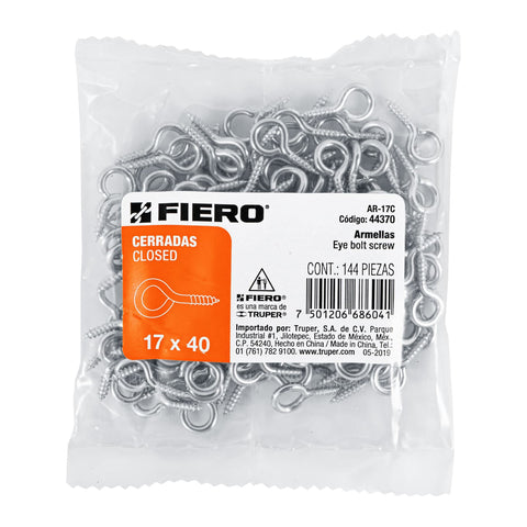Bolsa con 144 armellas cerradas de 17 x 40, FIERO | AR-17C | 44370