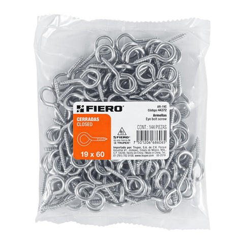 Bolsa con 144 armellas cerradas de 19 x 60, FIERO | AR-19C | 44372