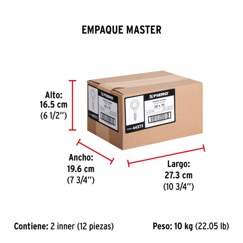 Bolsa con 144 armellas cerradas de 20 x 70, FIERO | AR-20C | 44373