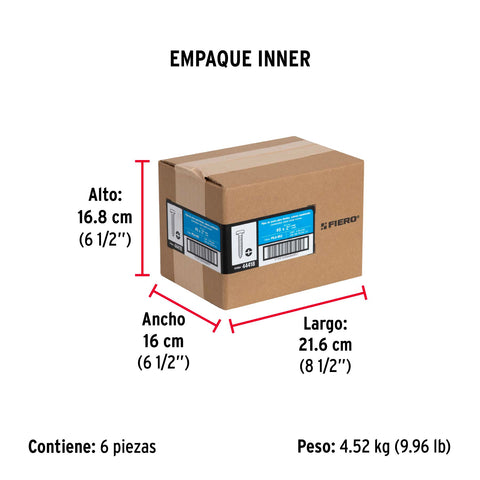 Bolsa con 200 pijas para lámina, #8 x 2', FIERO | PILA-8X2 | 44418