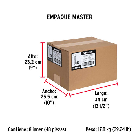 Bolsa con 150 pijas para lámina, #10 x 3/4', FIERO | PILA-10X3/4 | 44422