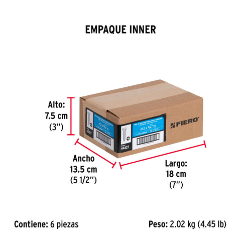 Bolsa con 100 pijas para lámina, #12 x 3/4', FIERO | PILA-12X3/4 | 44427
