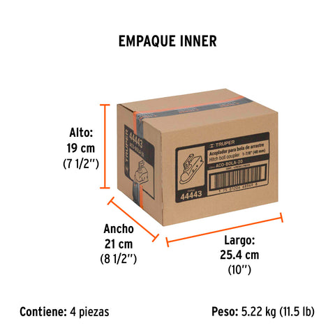 Acoplador para remolque, para bola de 1-7/8', Truper | ACO-BOLA-20 | 44443