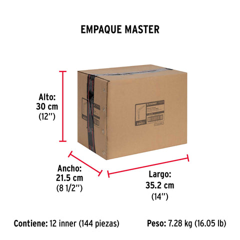 Ménsula de acero negra 5' x 6', FIERO | ME-6N | 44451