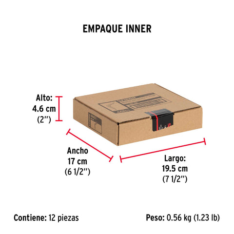 Ménsula de acero negra 5' x 6', FIERO | ME-6N | 44451
