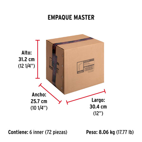 Ménsula de acero negra 8' x 10', FIERO | ME-10N | 44453