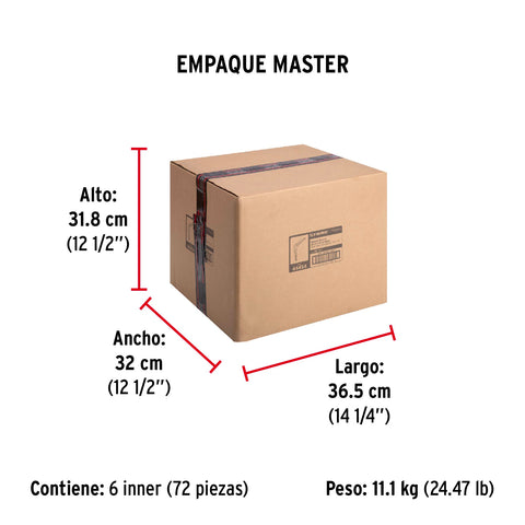 Ménsula de acero negra 10 x 12', FIERO | ME-12N | 44454