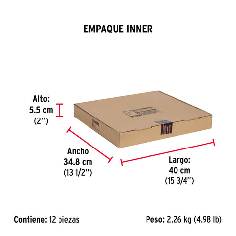 Ménsula de acero negra 12 x 14', FIERO | ME-14N | 44455