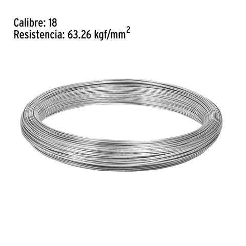 Kilo de alambre galvanizado, calibre 18, FIERO | ALG-180 | 44468
