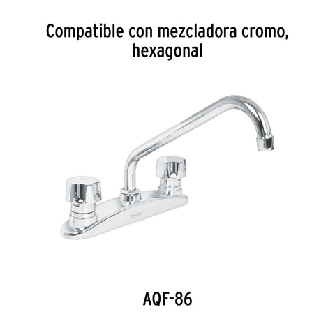 Cuello estándar para mezcladora de fregadero, cromo, AQUA | AQCR-86 | 44481