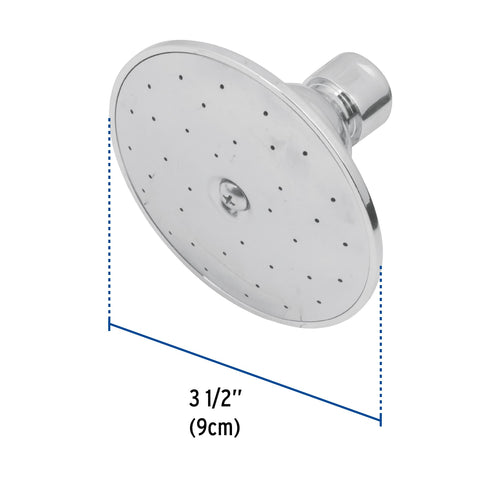 Regadera redonda 3-1/2', metálica, sin brazo, cromo, AQUA | R-504S | 44493