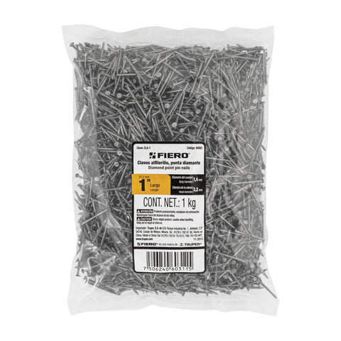 Bolsa con 1 kg de clavos alfilerillos de 1' con cabeza | CLA-1 | 44502