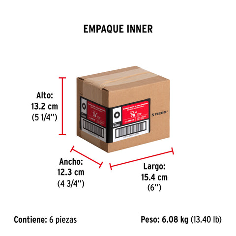 Bolsa de 1 kilo arandelas planas galvanizadas 1/8', FIERO | ARA-1/8 | 44540