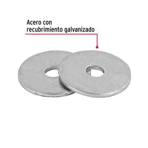 Bolsa de 1 kilo arandelas planas galvanizadas 5/32', FIERO | ARA-5/32 | 44541