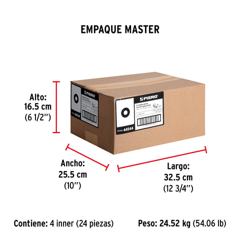 Bolsa de 1 kilo arandelas planas galvanizadas 5/16', FIERO | ARA-5/16 | 44544