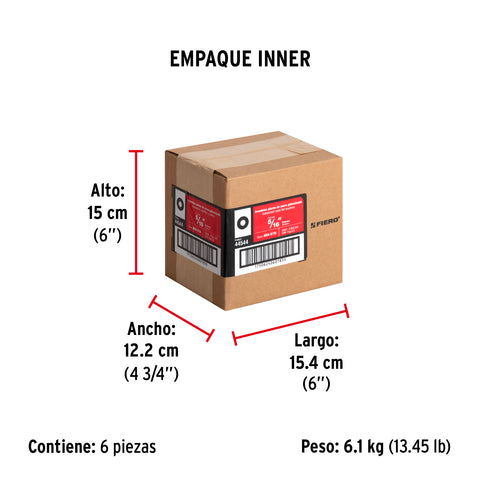 Bolsa de 1 kilo arandelas planas galvanizadas 5/16', FIERO | ARA-5/16 | 44544