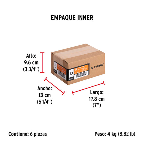 Bolsa con 100 tuercas 3/8' hexagonales de acero galvanizado | TUE-3/8 | 44550