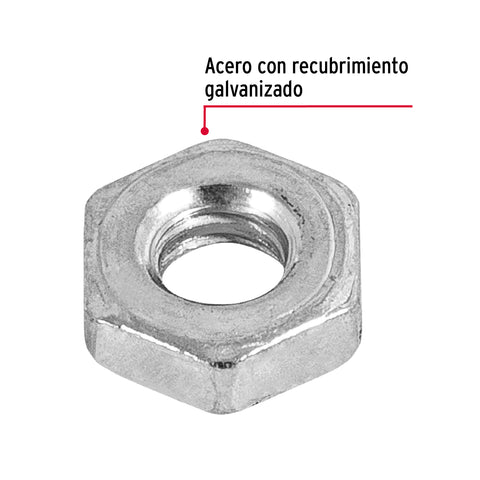 Bolsa con 600 tuercas 3/16' hexagonales tipo Sakamura, FIERO | TUES-3/16 | 44555