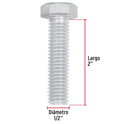 Bolsa con 30 tornillos 1/2' x 2' tipo máquina, FIERO | TORM-1/2X2 | 44594