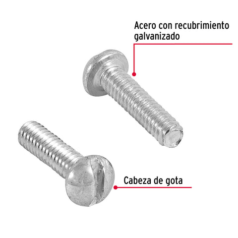 Bolsa con 700 tornillos 1/8' x 1/2' tipo estufa, FIERO | TORE-1/8X1/2 | 44599