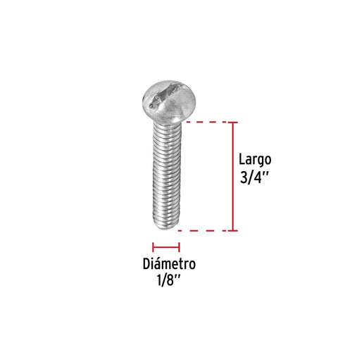 Bolsa con 500 tornillos 1/8' x 3/4' tipo estufa, FIERO | TORE-1/8X3/4 | 44601